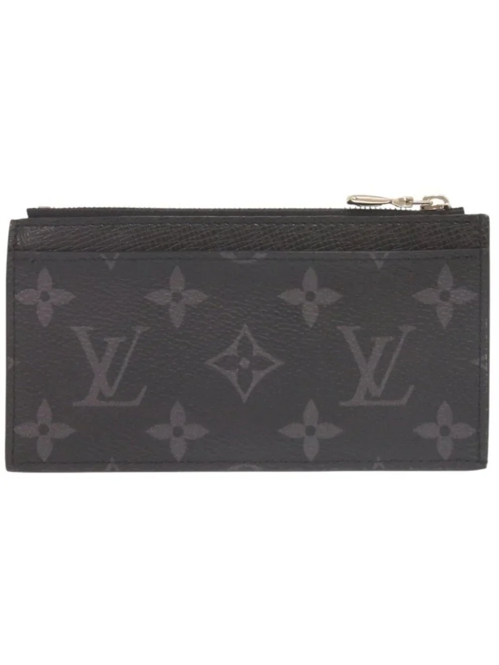 Louis Vuitton Coin Card Holder Taigarama Monogram Eclipse Taiga IC Black Case